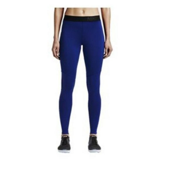 Nike Pants - Nike Pro Hyperwarm Leggings Blue Size Medium